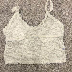 Aeropostale Lace Bandeau in Cream